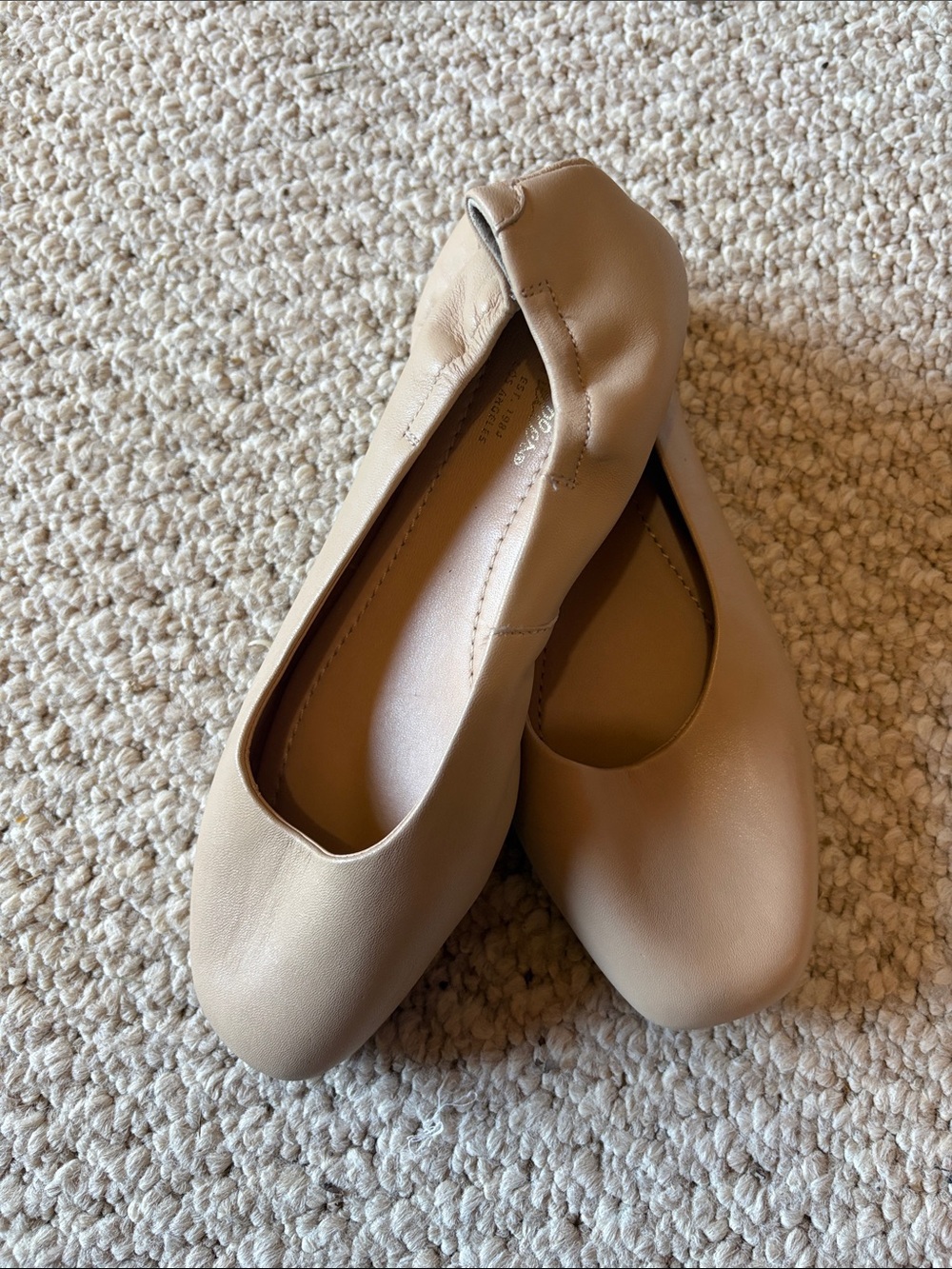 Seychelles Nude/Taupe Leather Ballet Flats